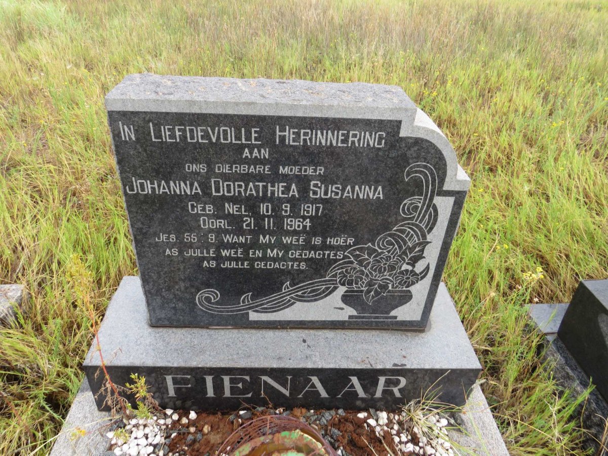 PIENAAR Johanna Dorathea Susanna nee NEL 1917-1964