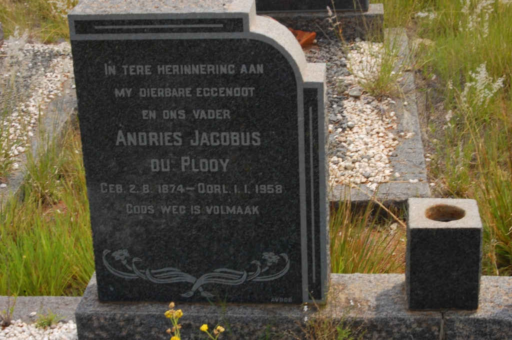 PLOOY Andries Jacobus, du 1874-1958