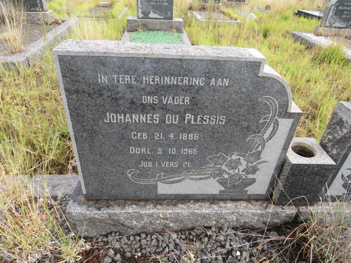 PLESSIS Johannes, du 1886-1965