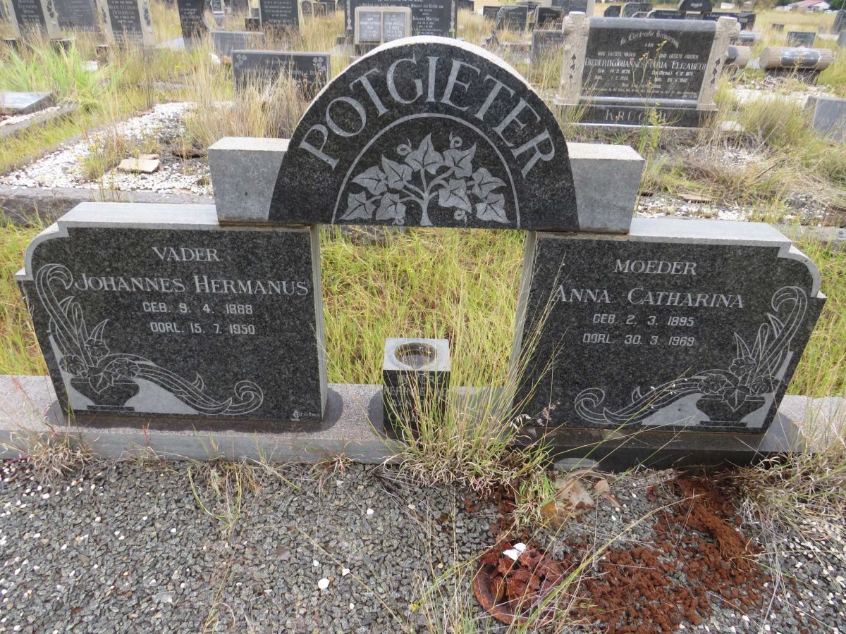POTGIETER Johannes Herman 1888-1950 &amp; Anna Catharina 1895-1969