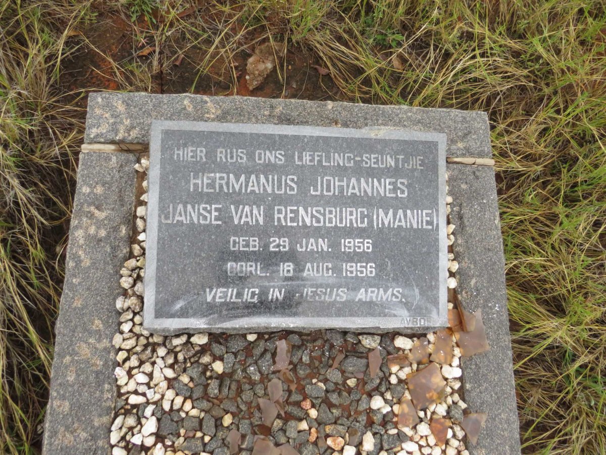 RENSBURG Hermanus Johannes, Janse van 1956-1956