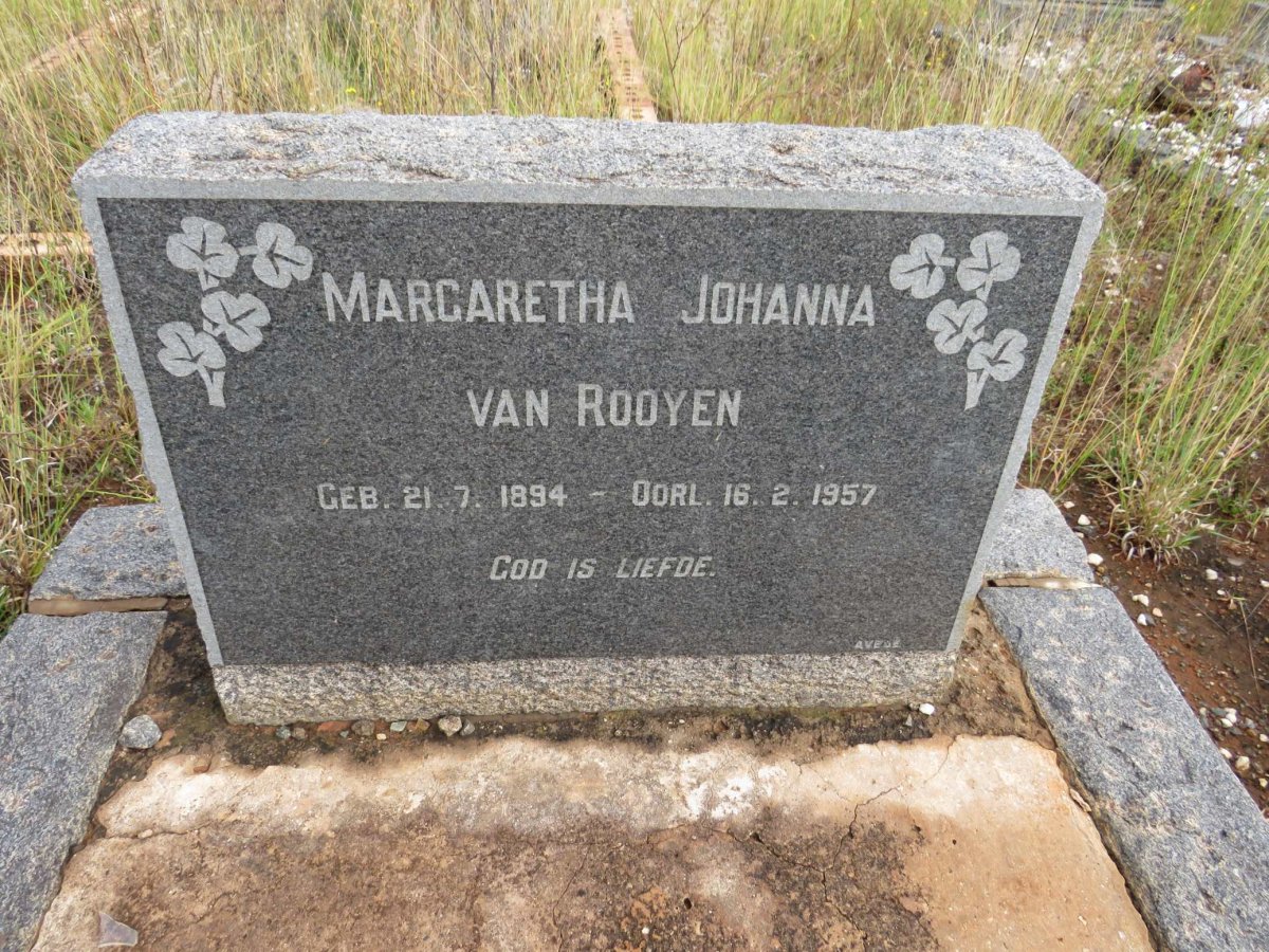 ROOYEN Margaretha Johanna, van 1894-1957