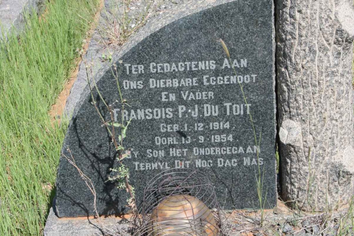 TOIT Fransois P.J., du 1914-1954