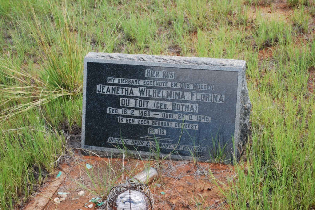 TOIT Jeanetha Wilhelmina Florina, du nee BOTHA 1866-1945