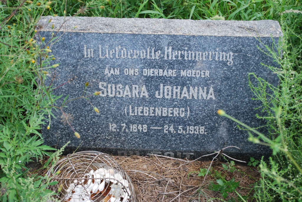 TOIT Susara Johanna, du nee LIEBENBERG 1848-1936