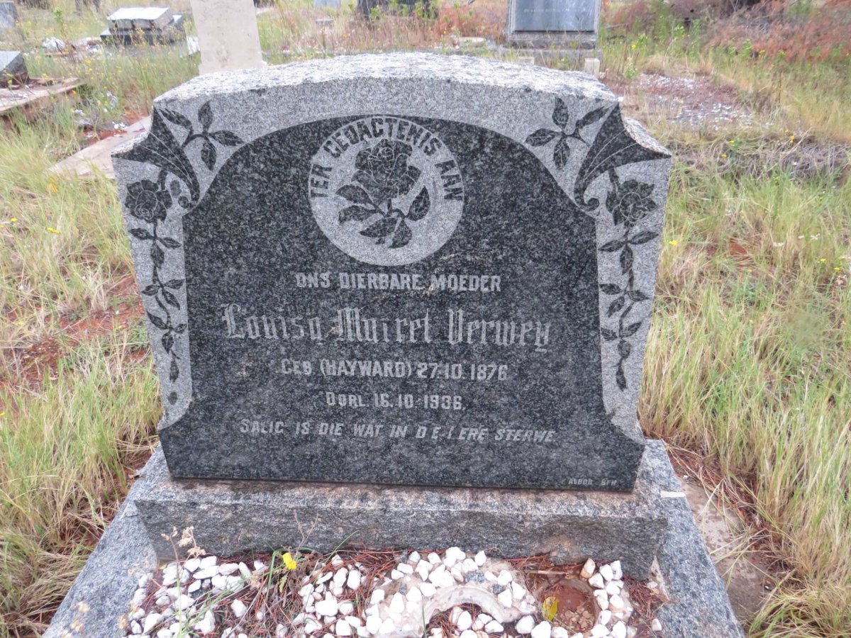 VERWEY Louisa Marret nee HAYWARD 1876-1936