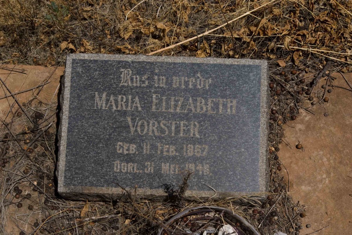 VORSTER Maria Elizabeth 1867-1948