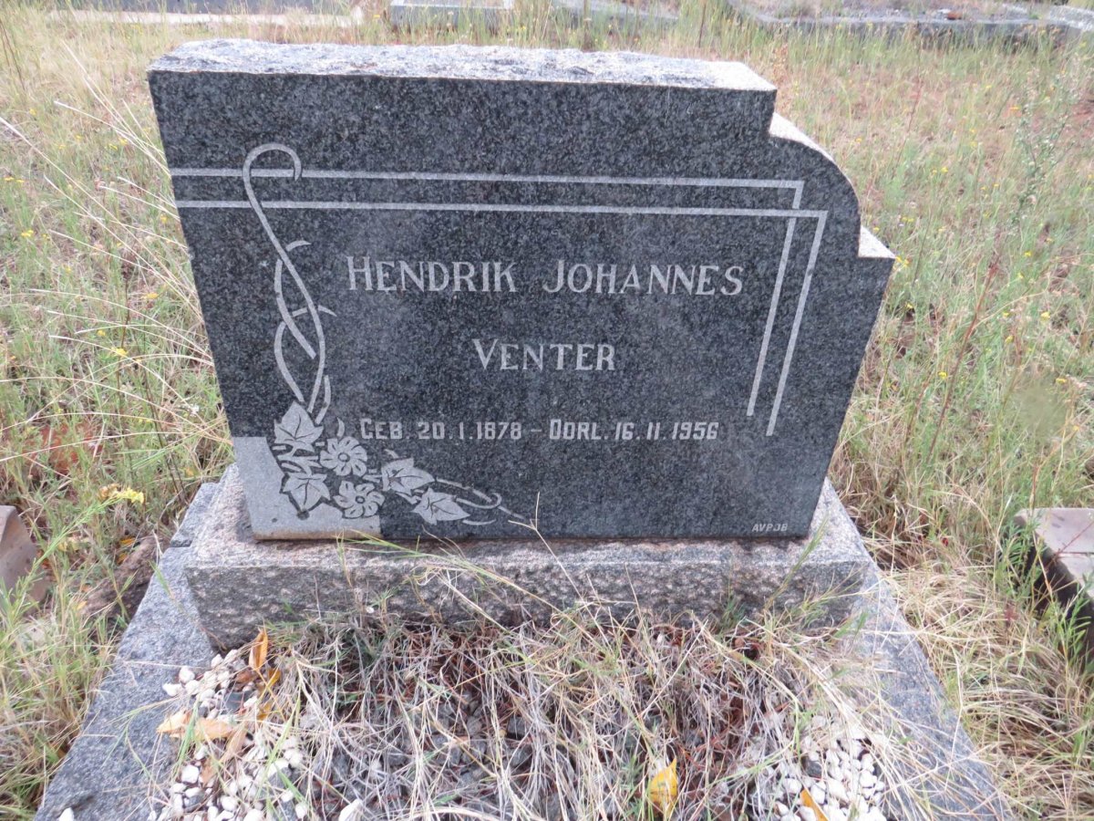 VENTER Hendrik Johannes 1878-1956