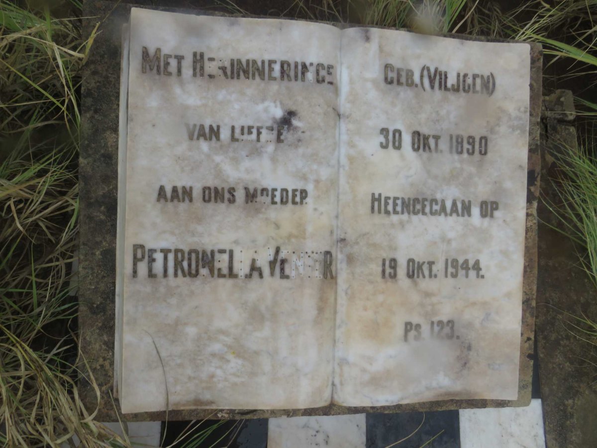 VENTER Petronella nee VILJOEN 1890-1944
