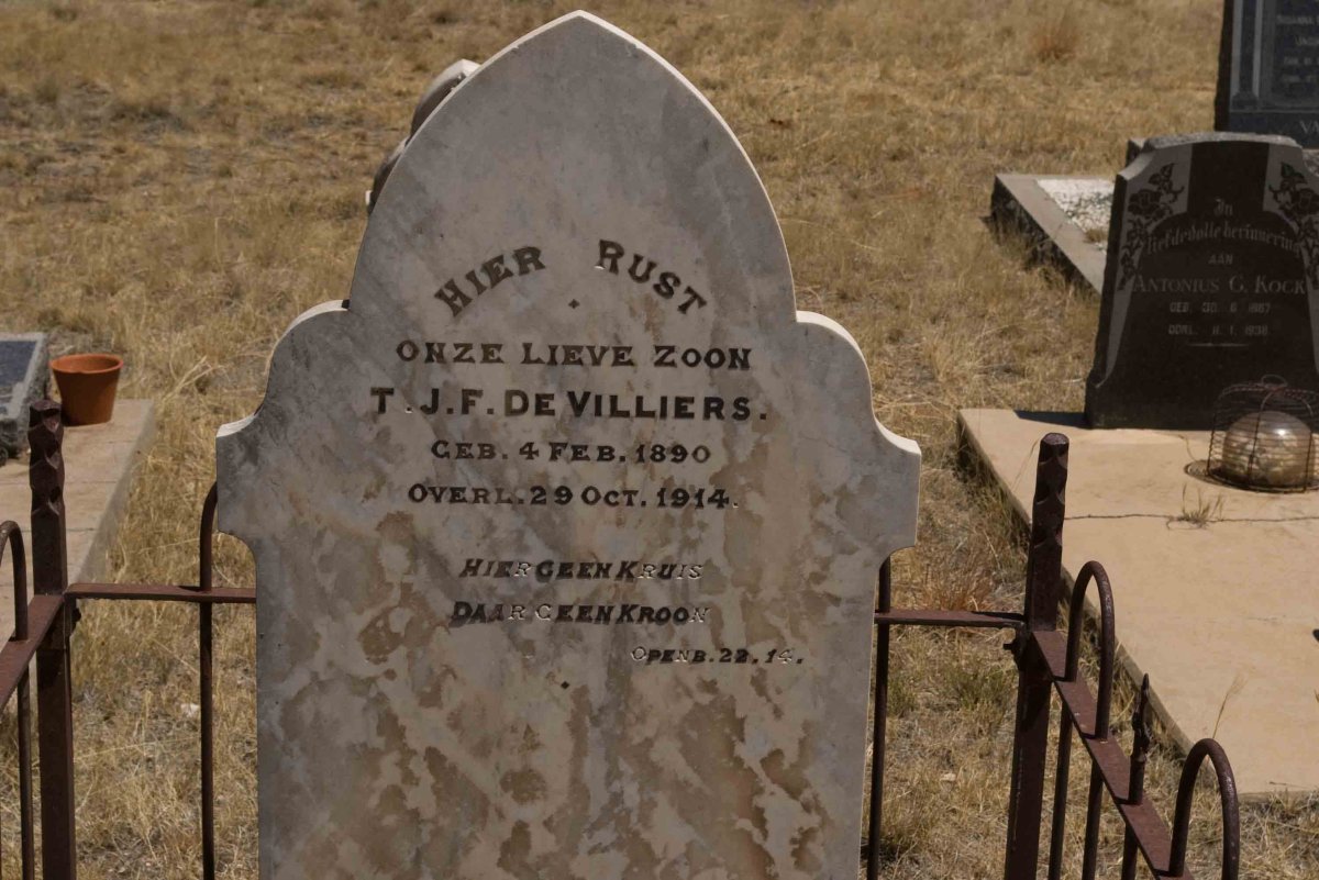 VILLIERS T.J.F., de 1890-1914