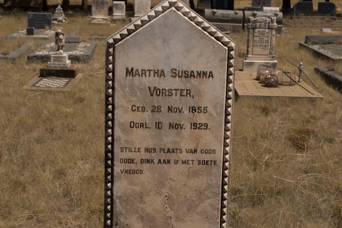 VORSTER Martha Susanna 1855-1929