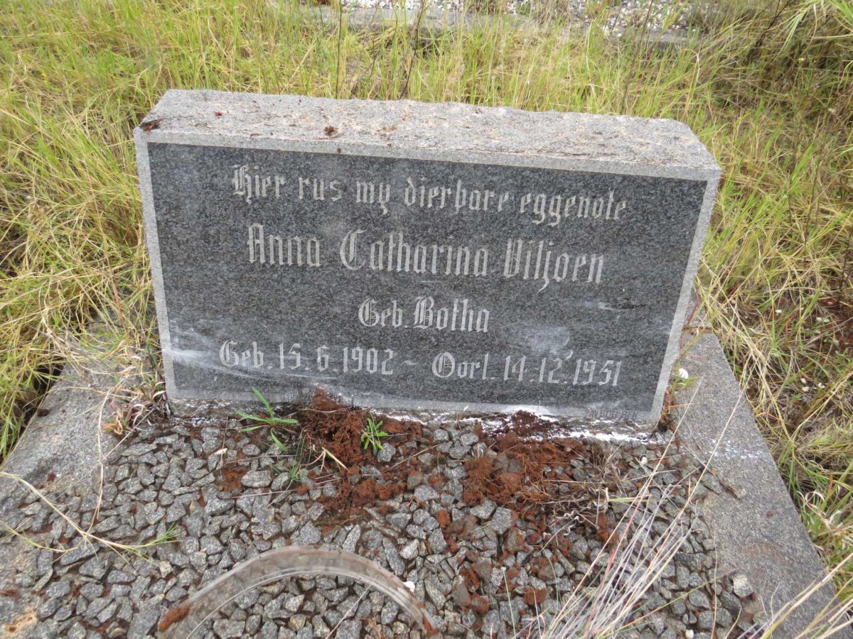 VILJOEN Anna Catharina nee BOTHA 1902-1951