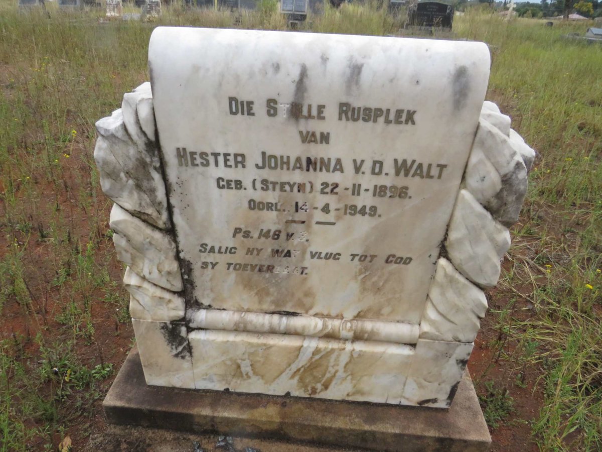 WALT Hester Johanna, v.d. nee STEYN 1896-1949