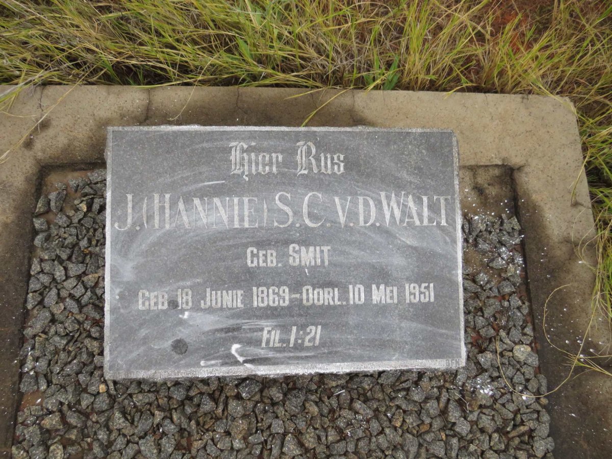 WALT J.S.C., v.d. nee SMIT 1869-1951