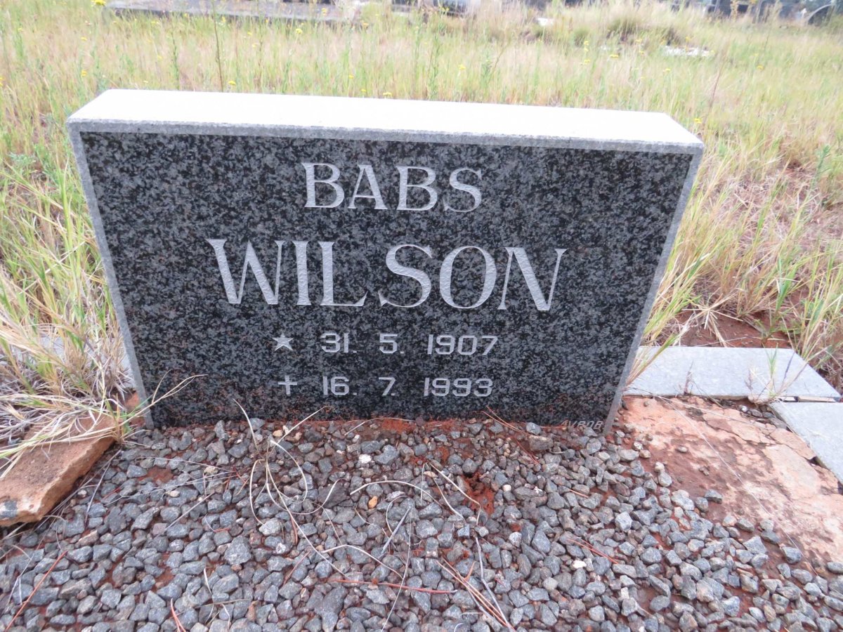 WILSON Babs 1907-1993