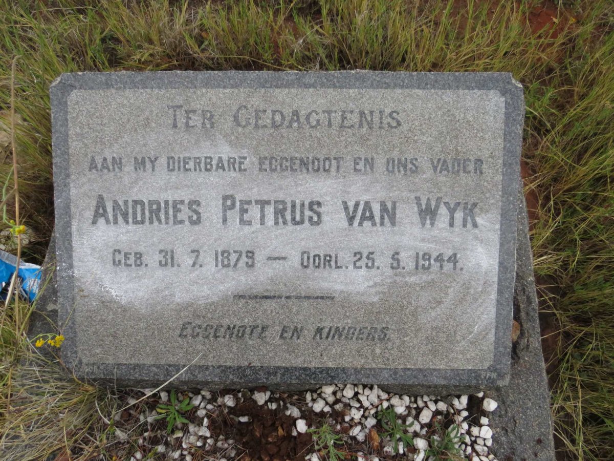 WYK Andries Petrus, van 1879-1944