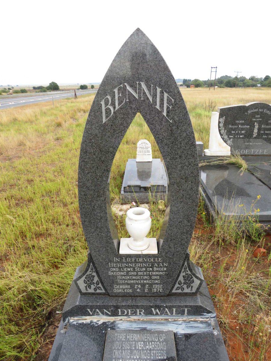 WALT Bennie, van der 1952-1972