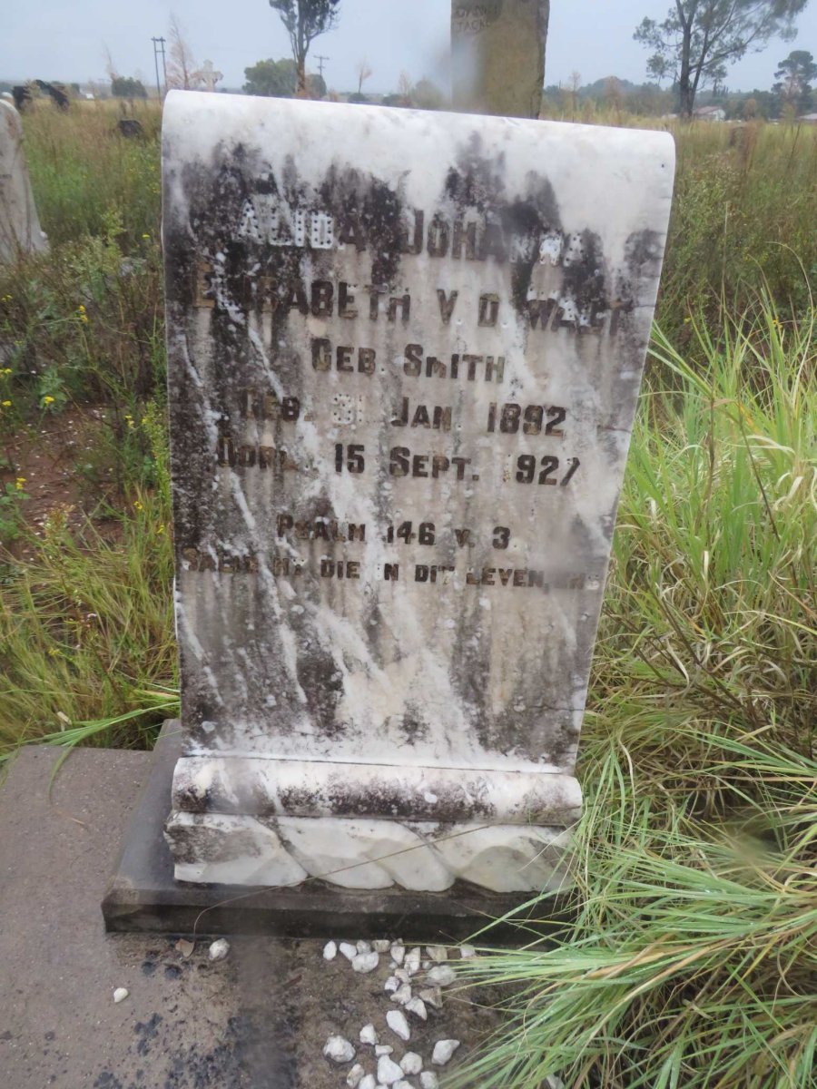 WALT Elisabeth, v.d. nee SMITH 1892-1927