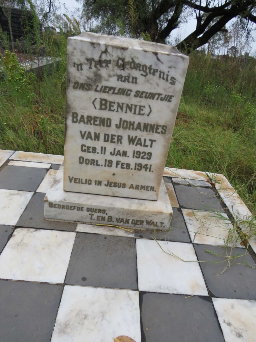 WALT Barend Johannes, van der 1929-1941