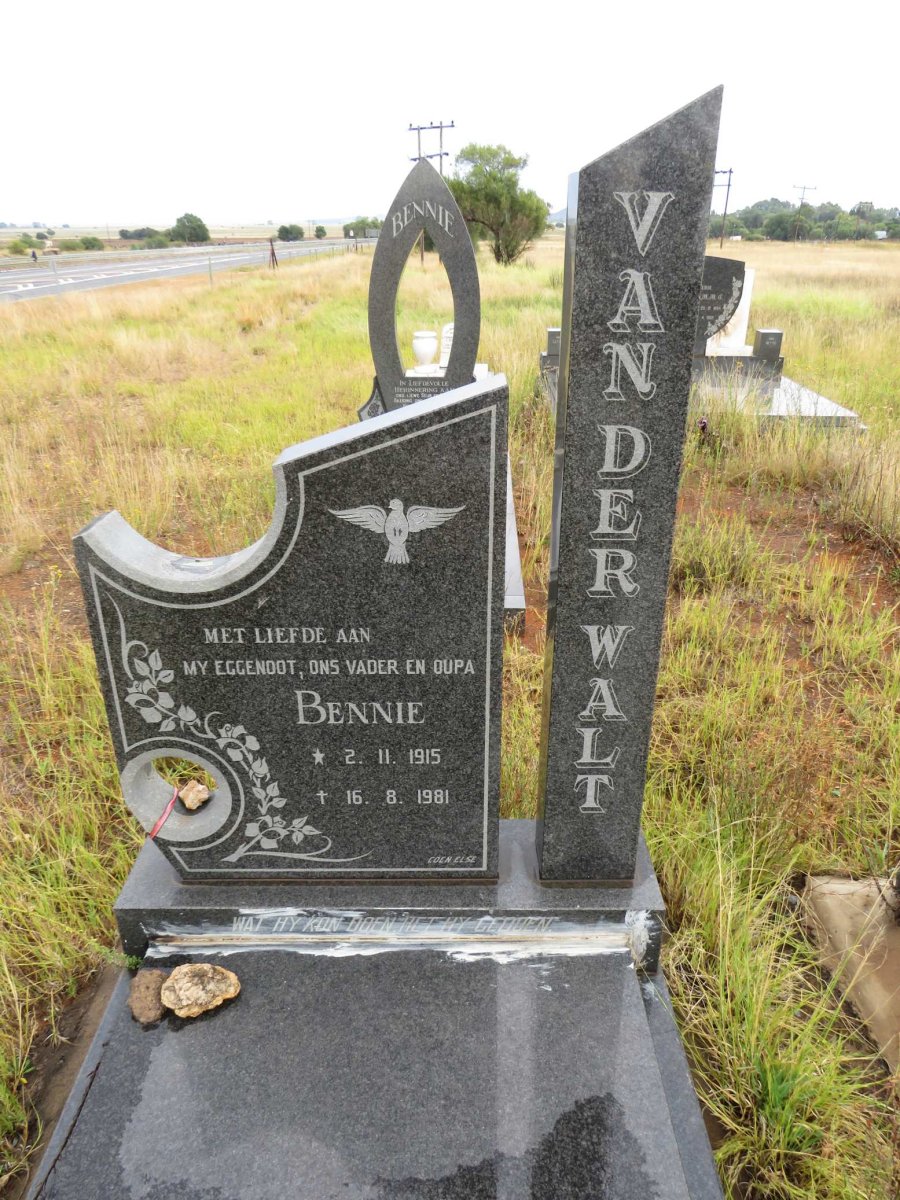 WALT Bennie, van der 1915-1981