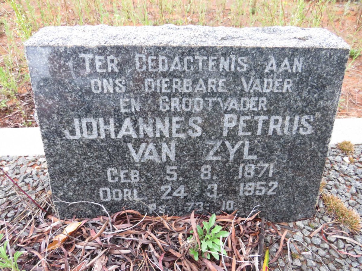 ZYL Johannes Petrus, van 1871-1952