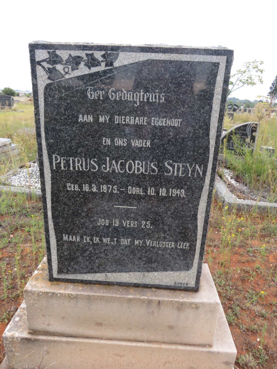 STEYN Petrus Jacobus 1875-1943