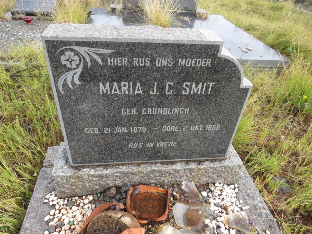SMIT Maria J.C. nee GRUNDLINGH 1875-1959