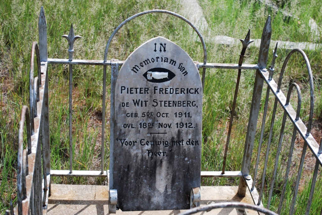 STEENBERG Pieter Frederick, de Wit 1911-1912