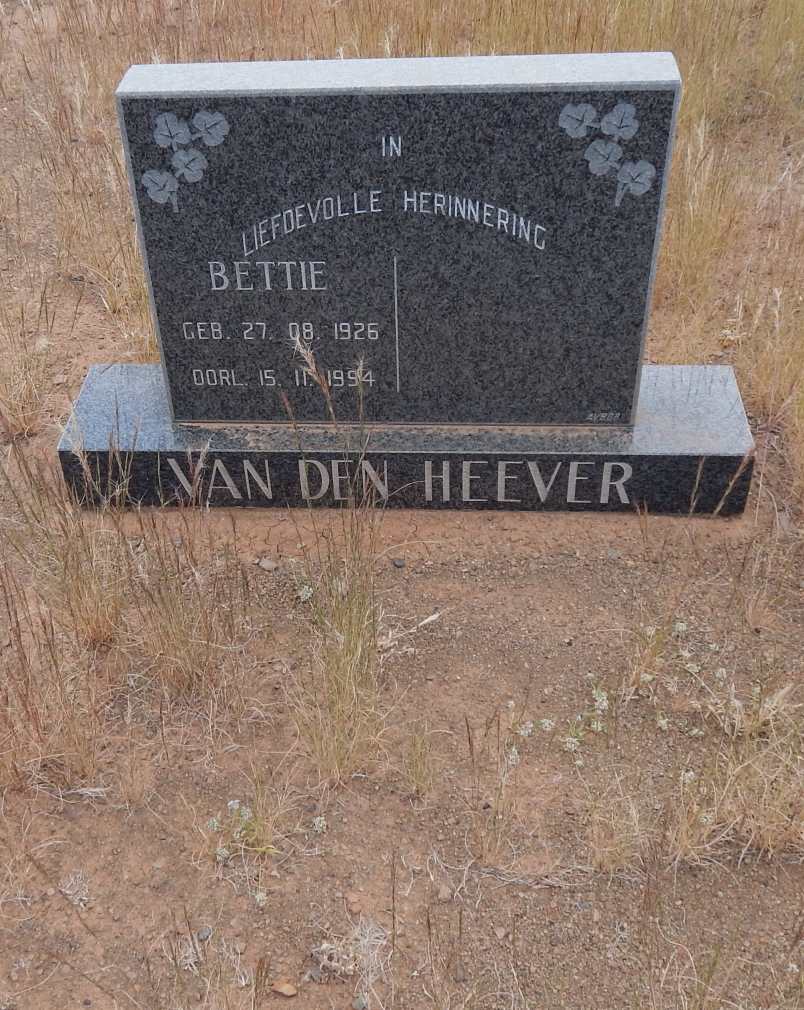 HEEVER Bettie, van den 1926-1994