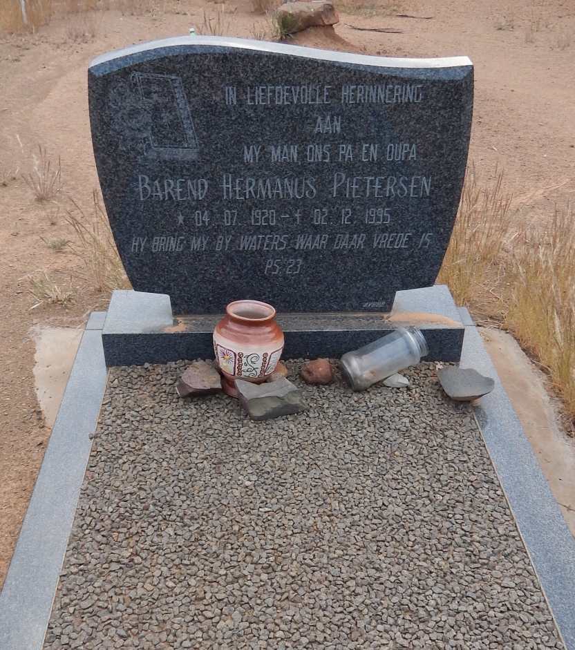 PIETERSEN Barend Hermanus 1920-1995