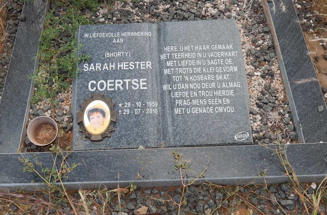 COERTSE Sarah Hester 1959-2010