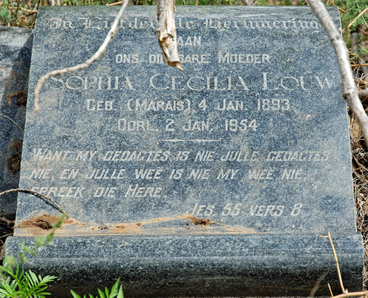LOUW Sophia Cecilia nee MARAIS 1893-1954
