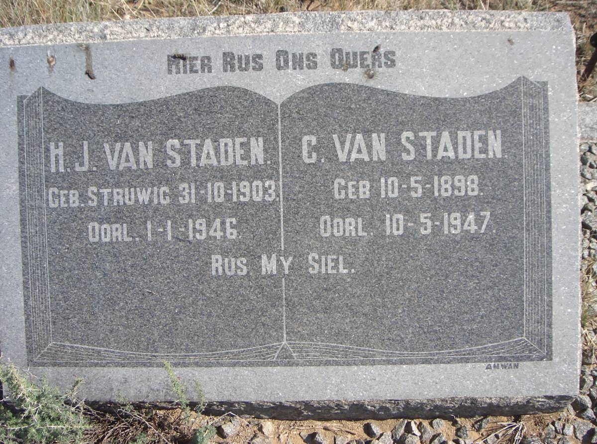 STADEN C., van 1898-1947 &amp; H.J. STRUWIG 1903-1946