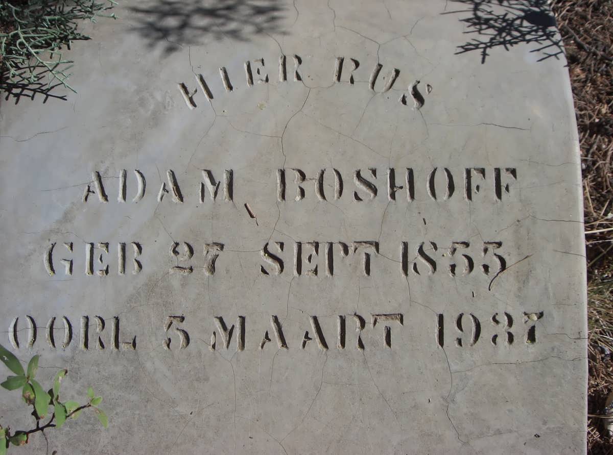 BOSHOFF Adam 1855-1937