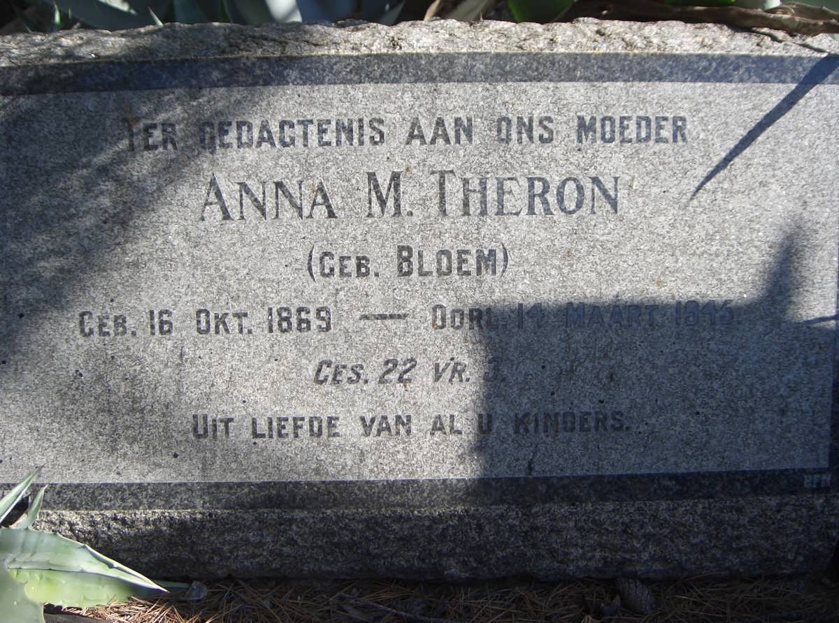 THERON Anna M. nee BLOEM 1869-1945