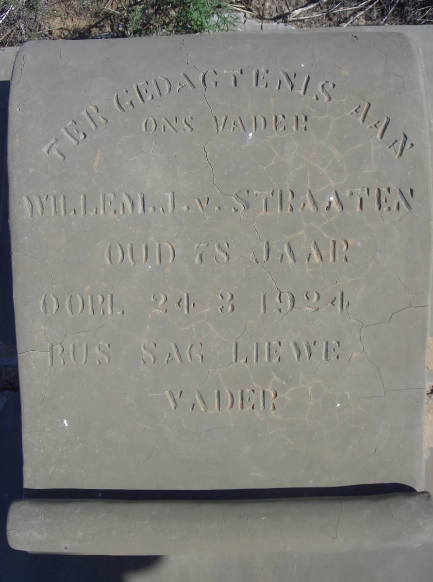 STRAATEN Willem J., v -1924