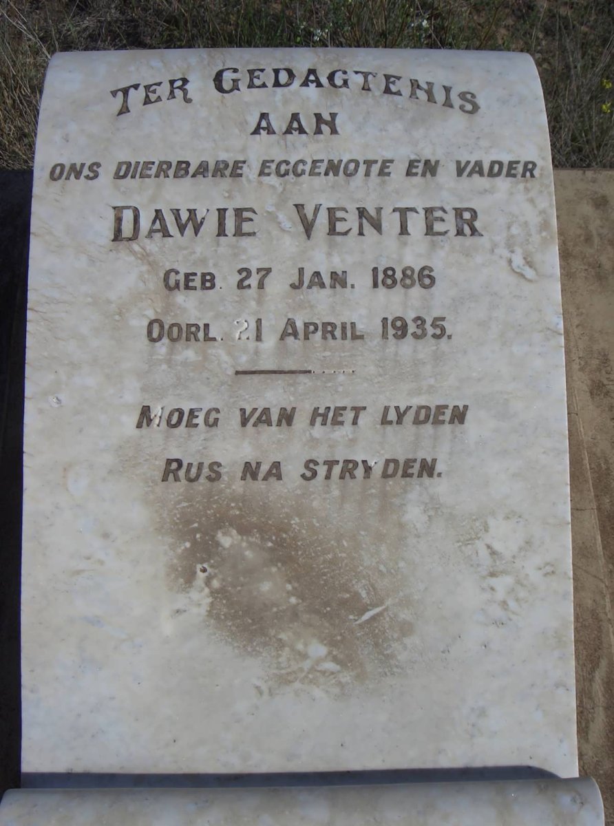 VENTER Dawie 1886-1935