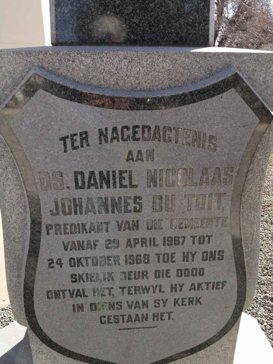 TOIT Daniel Nicolaas Johannes, du -1968