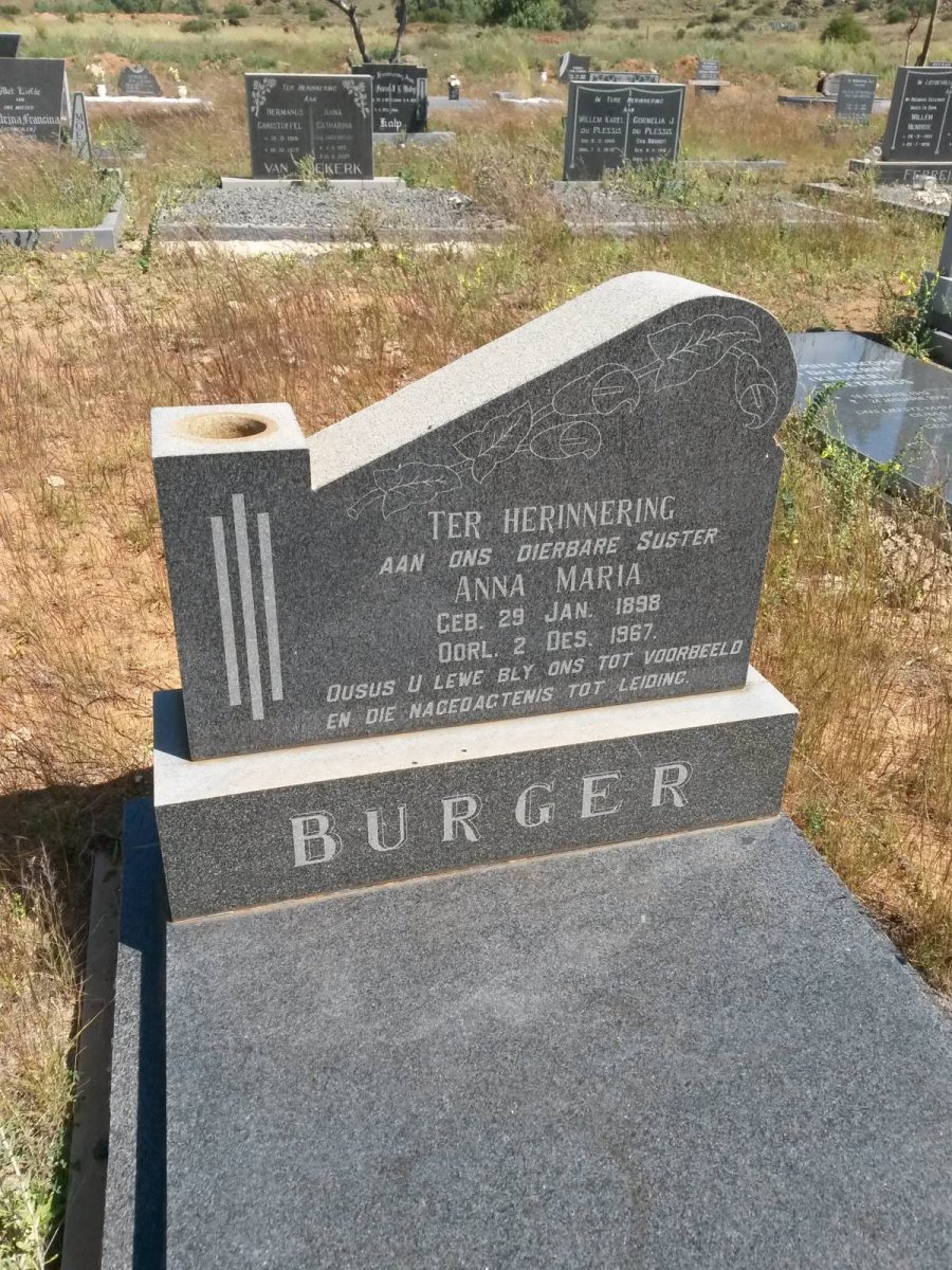 BURGER Anna Maria 1898-1967