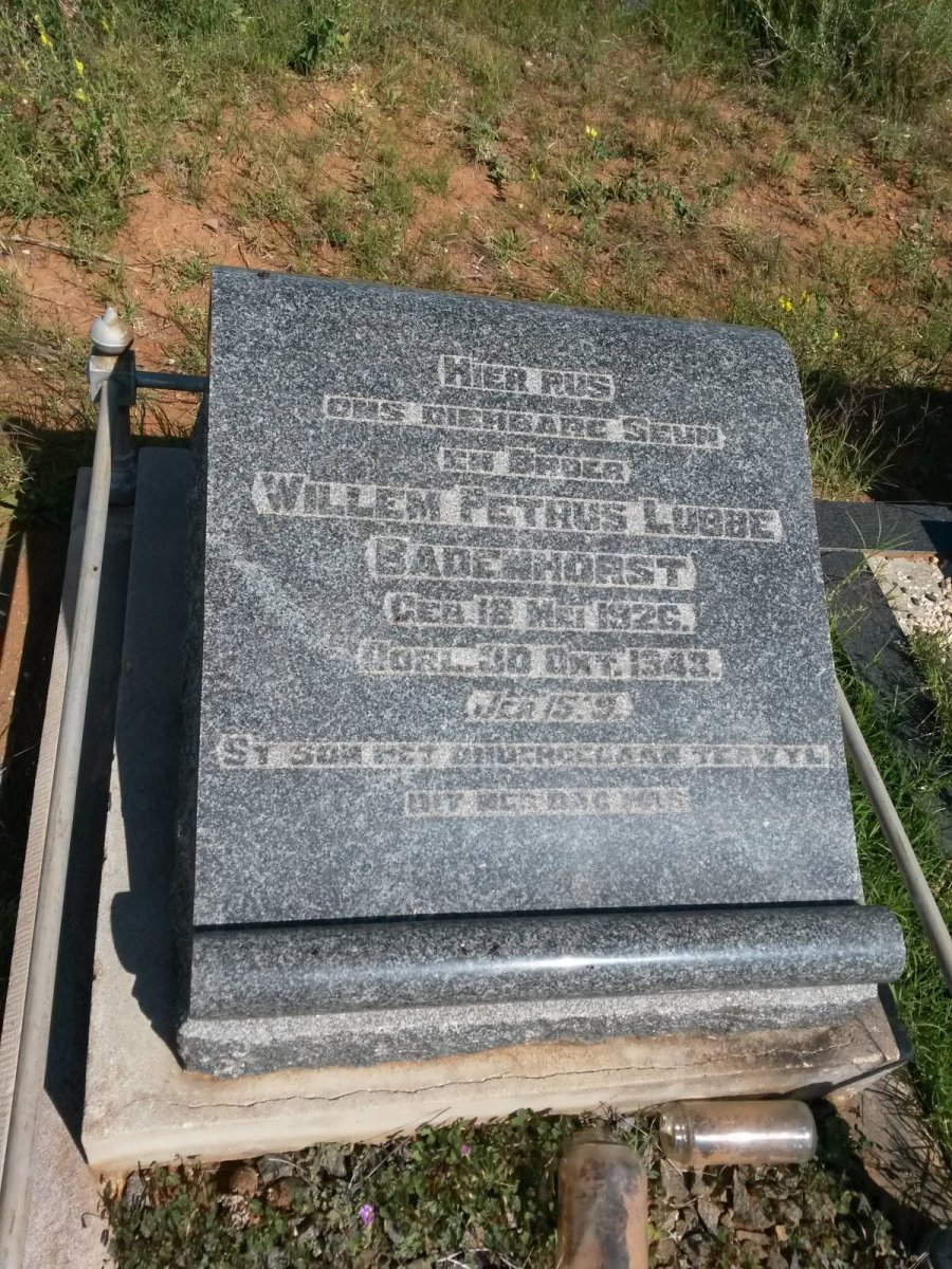 BADENHORST Willem Petrus Lubbe 1926-1943