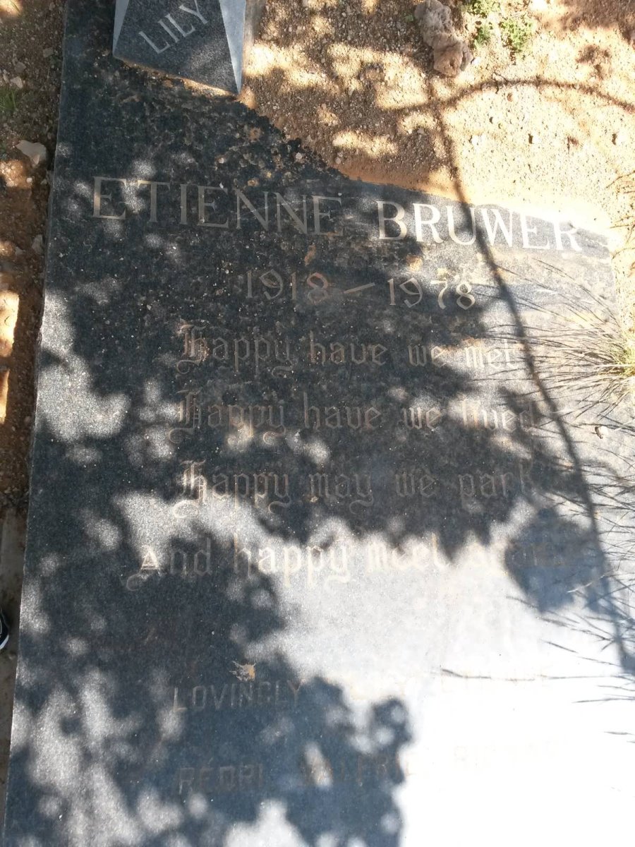 BRUWER Etienne 1918-1978