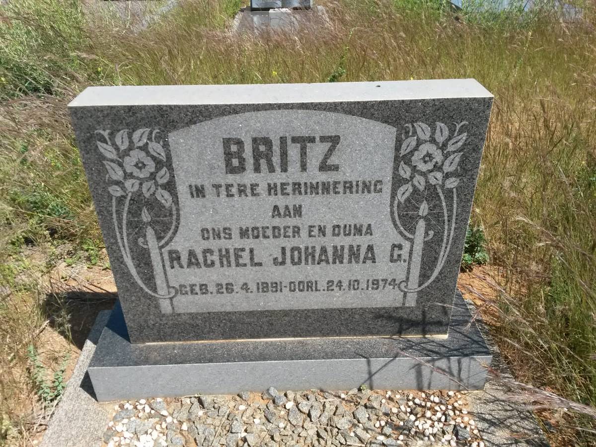 BRITZ Rachel Johanna G. 1891-1974