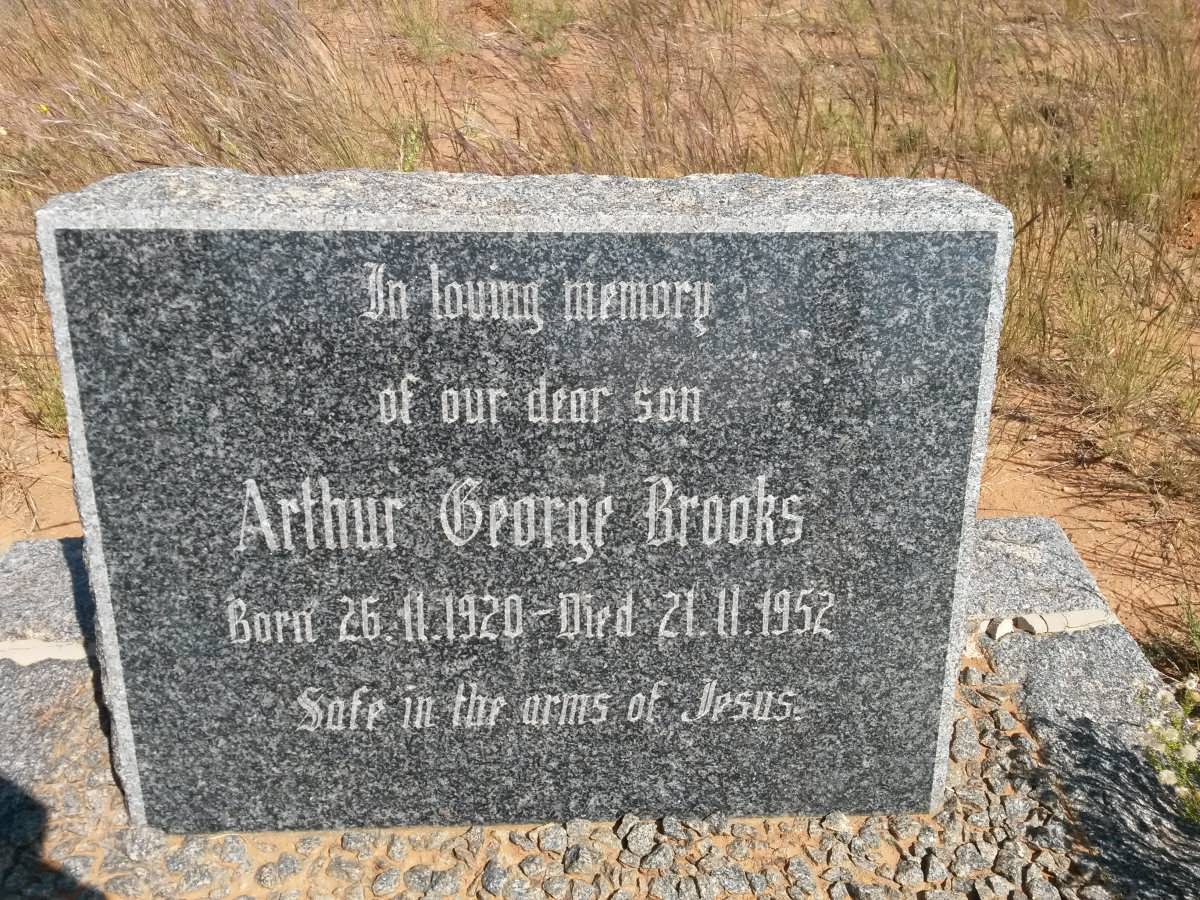BROOKS Arthur George 1920-1952