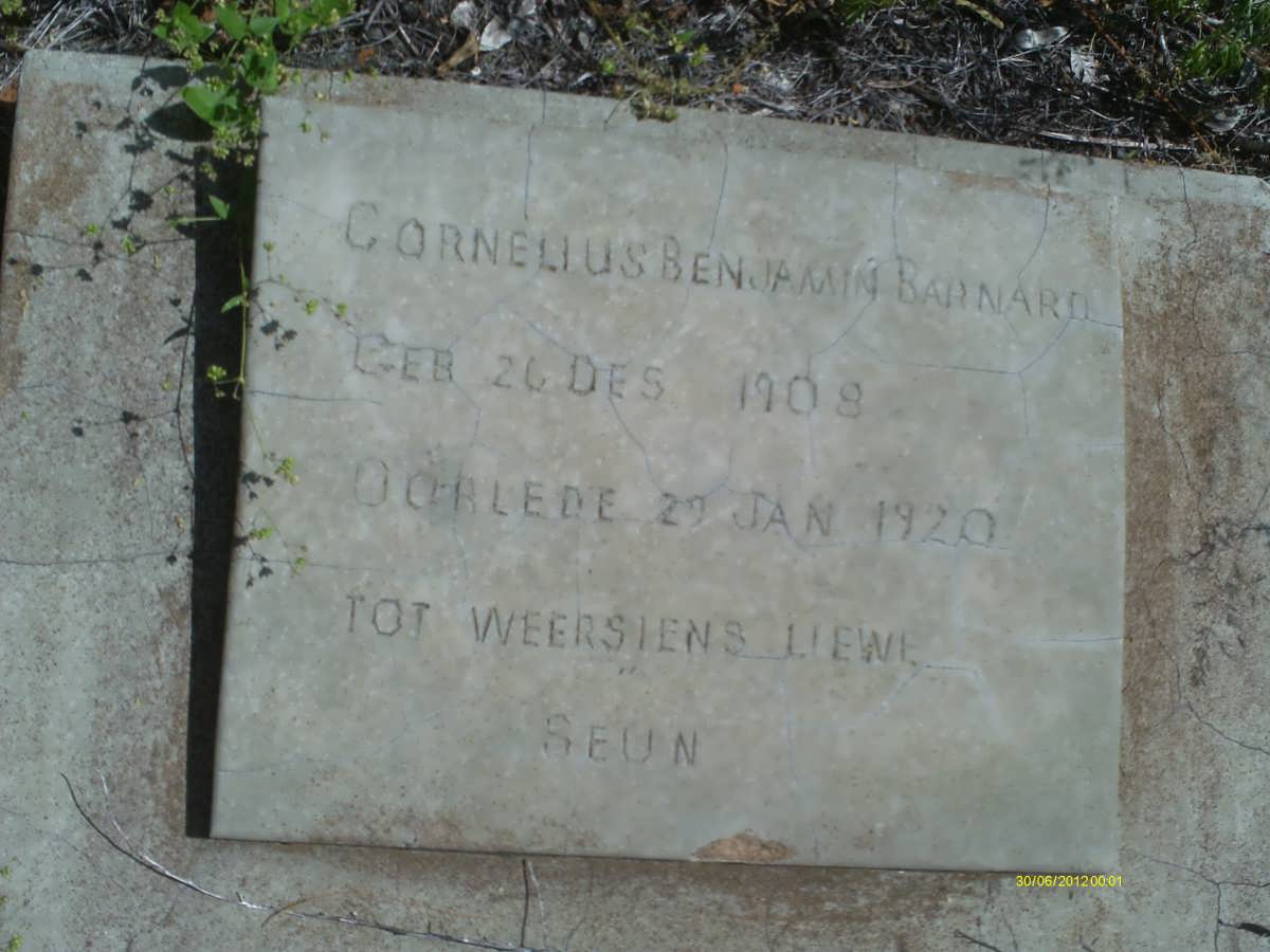 BARNARD Cornelius Benjamin 1908-1920