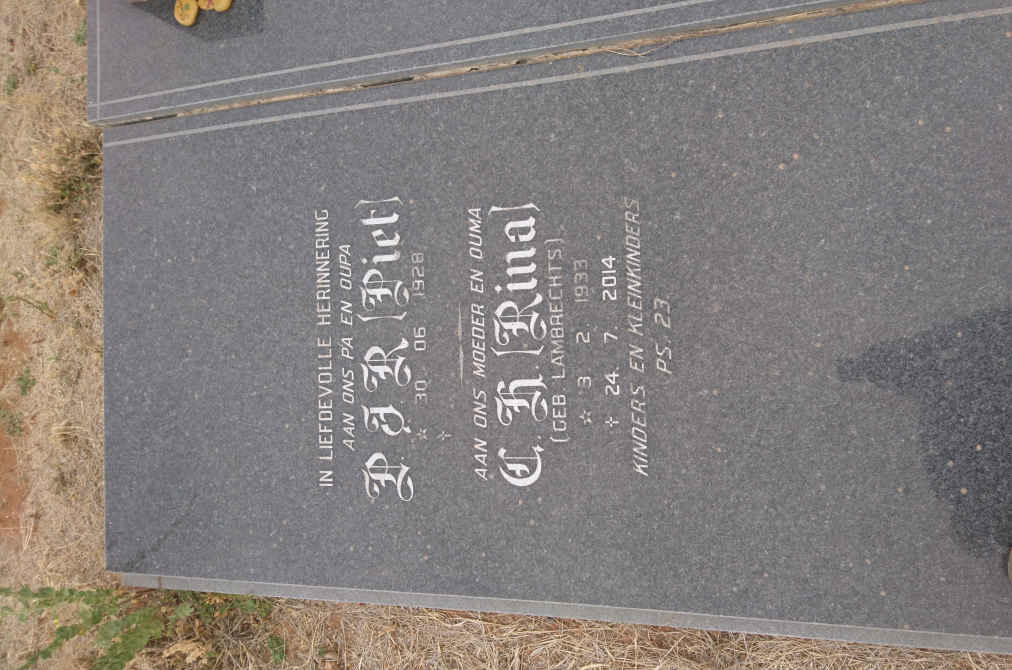 BESTER P.J.R. 1928- &amp; C.H. LAMBRECHTS 1933-2014 :: BESTER Pieter 1969-1991