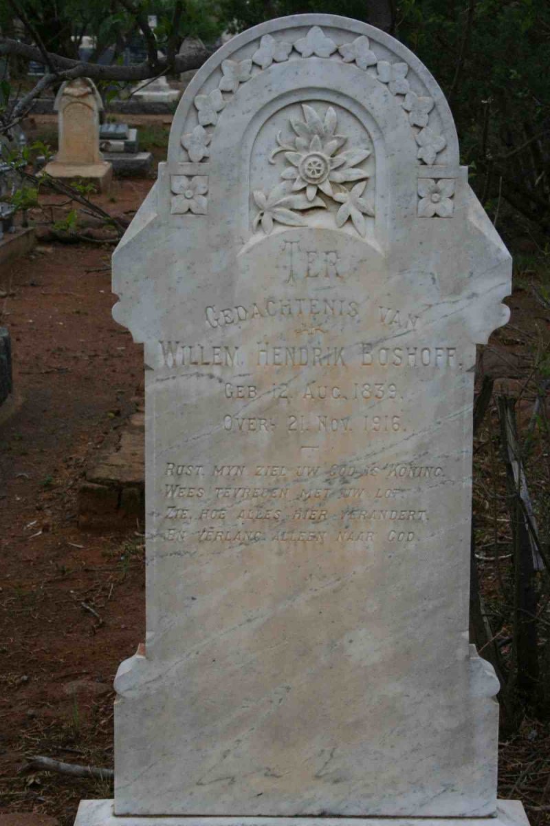 BOSHOFF Willem Hendrik 1839-1916