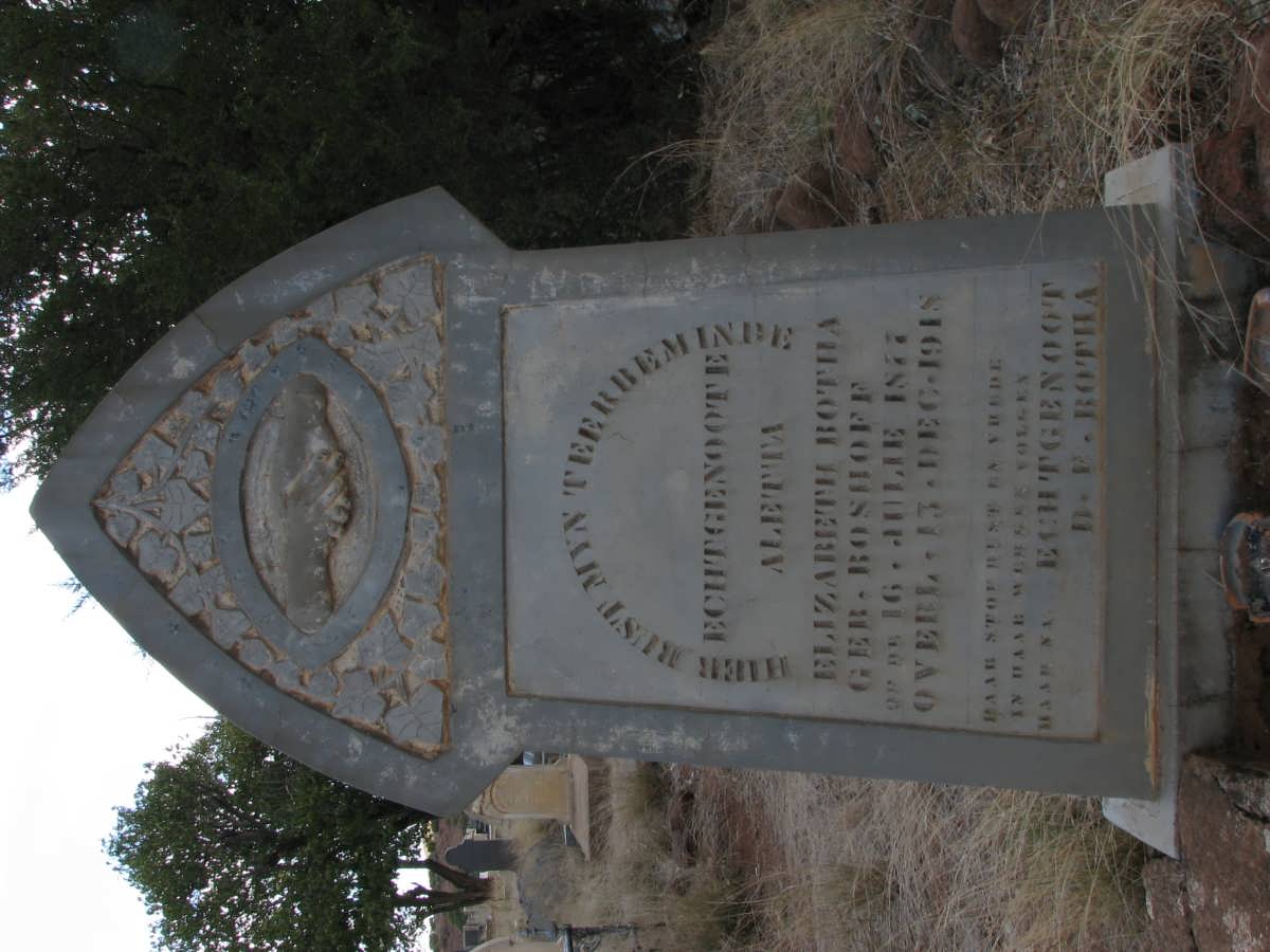 BOTHA Aletta Elizabeth nee BOSHOFF 1877-1918