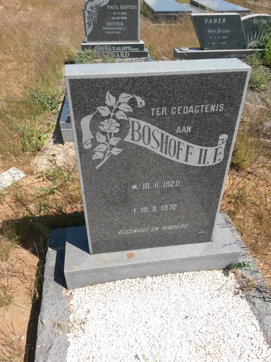 BOSHOFF H.F. 1920-1972