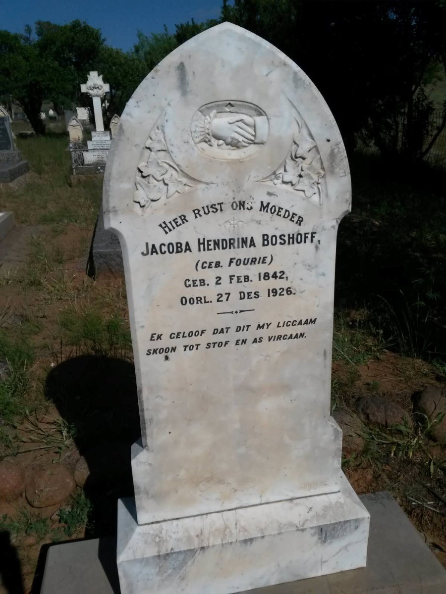 BOSHOFF Jacoba Hendrina nee FOURIE 1842-1926