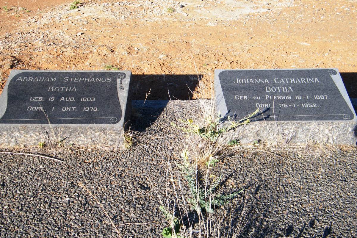 BOTHA Abraham Stephanus 1883-1970 &amp; Johanna Catharina 1887-1952